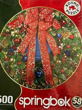 500 Pc Round Puzzle Christmas